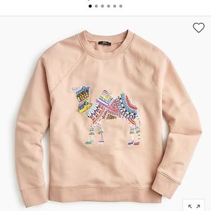 J. Crew Camel Embellished Top